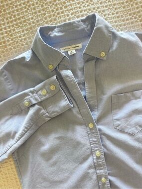 Vintage Banana Republic 2006 Sky Blue Oxford Shirt S 100% Cotton Slim Fit NWOT